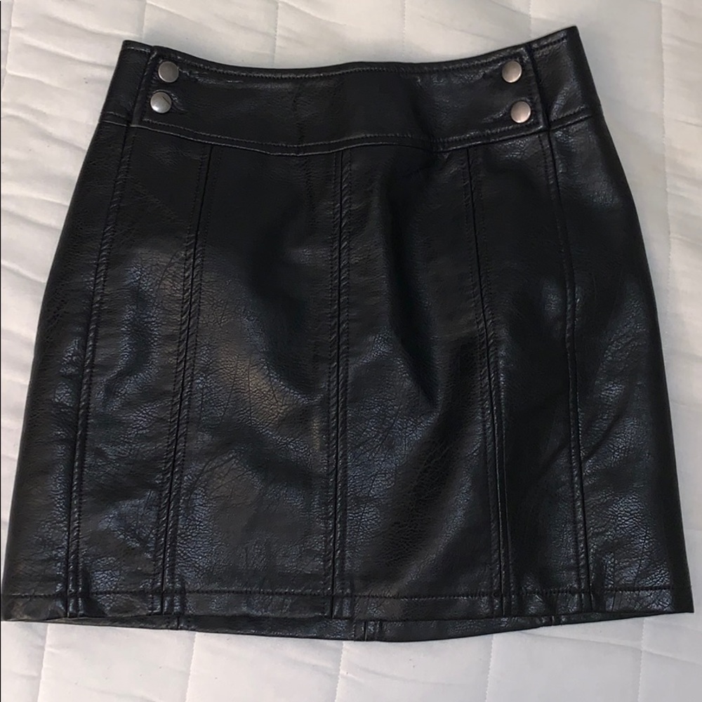 Free People Leather Skirt